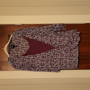 Purple print blouse